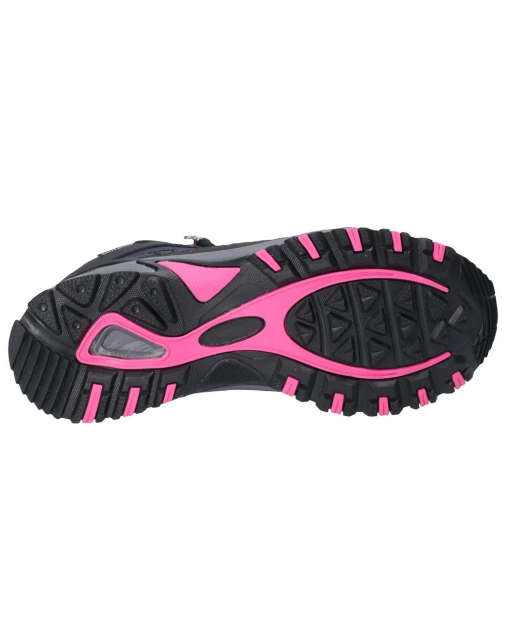 Black/Fuchsia coloured Cotswold Womens Abbeydale Mid Hiking Boots on white background