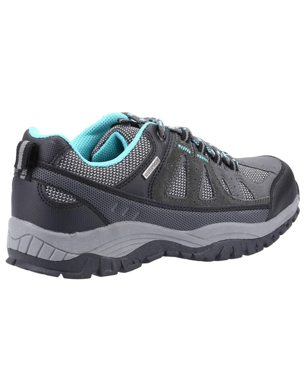 Grey coloured Cotswold Womens Maisemore Low Hiking Shoes on white background