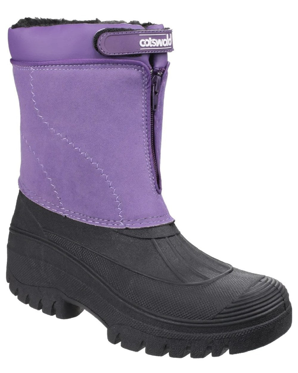 Purple coloured Cotswold Womens Venture Waterproof Winter Boots on white background