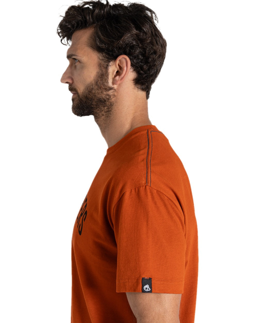 Potters Clay Coloured Craghoppers Expert Mens Batley Workwear T-Shirt on white background