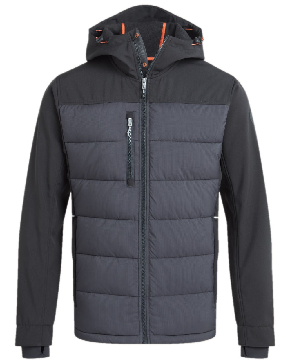 Black Coloured Craghoppers Expert Mens Castleford Hybrid Workwear Jacket on white background