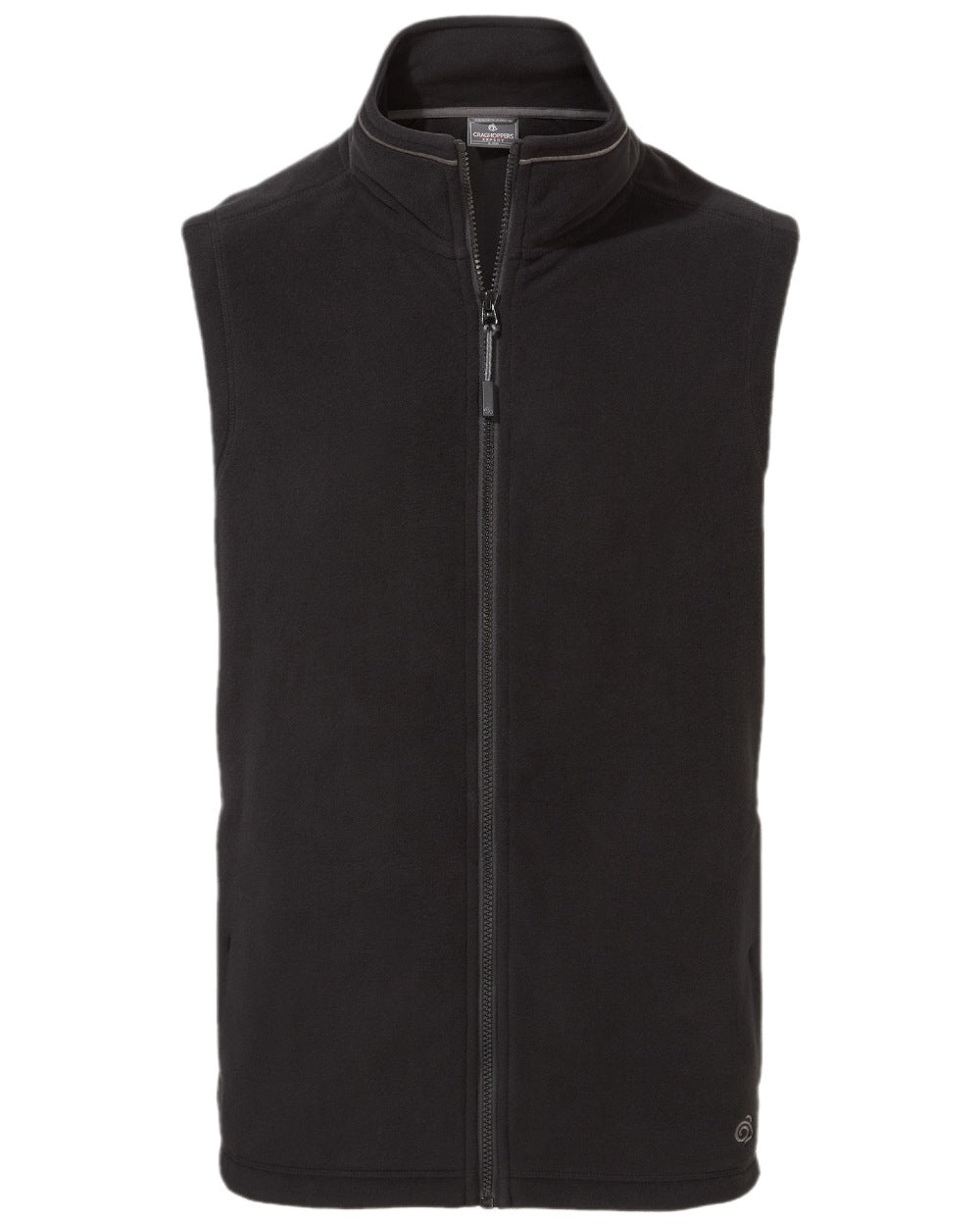 Black Coloured Craghoppers Expert Mens Corey Fleece Vest on white background