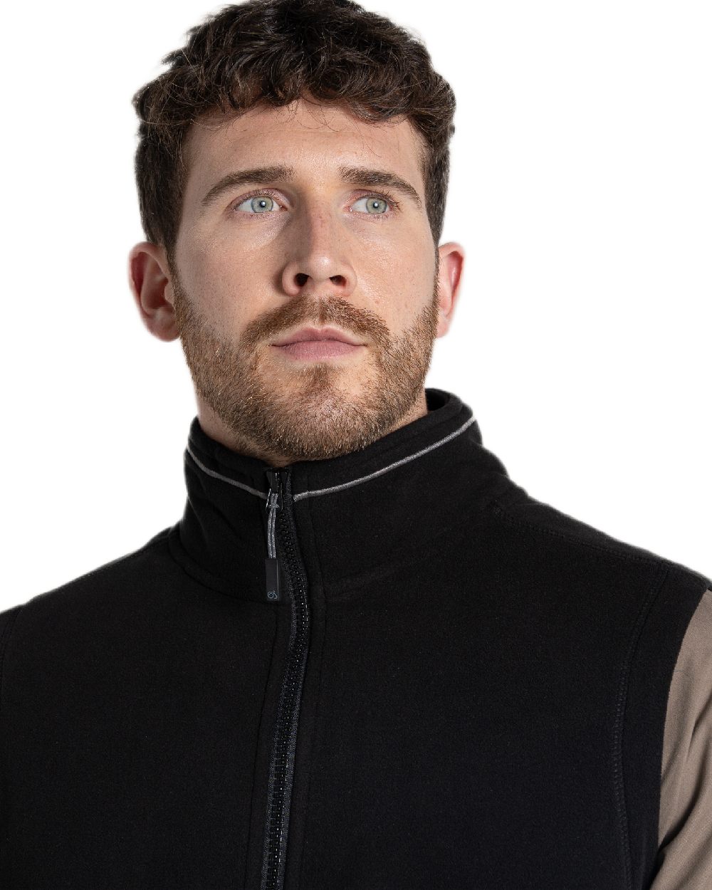 Black Coloured Craghoppers Expert Mens Corey Fleece Vest on white background