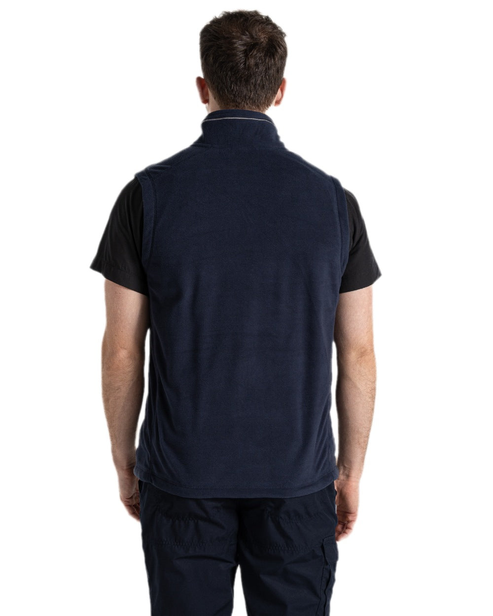 Dark Navy Coloured Craghoppers Expert Mens Corey Fleece Vest on white background