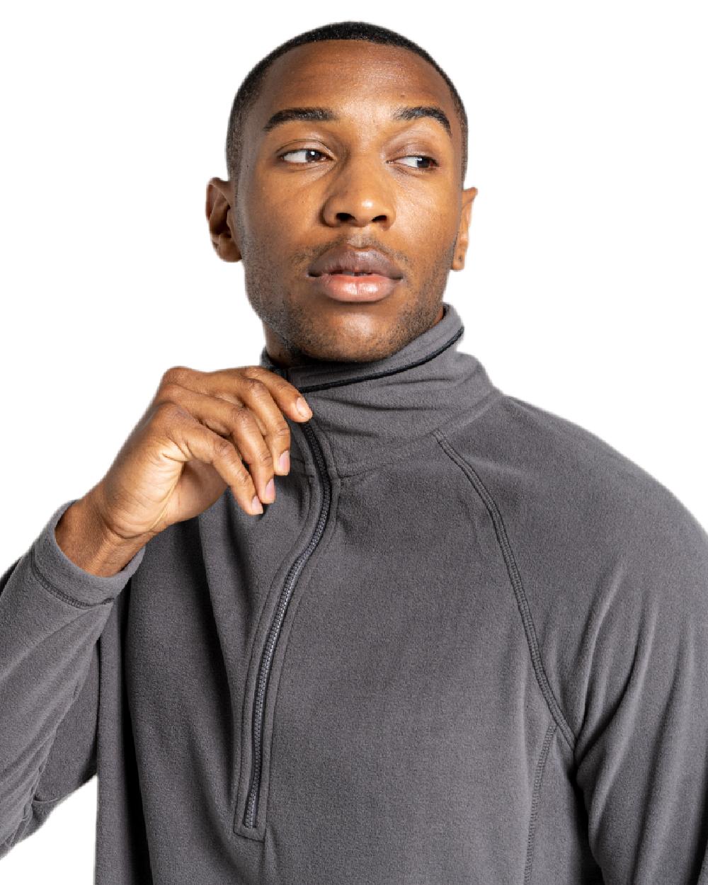 Dark Navy Coloured Craghoppers Mens Expert Corey 200 Fleece Half Zip Sweater on white background