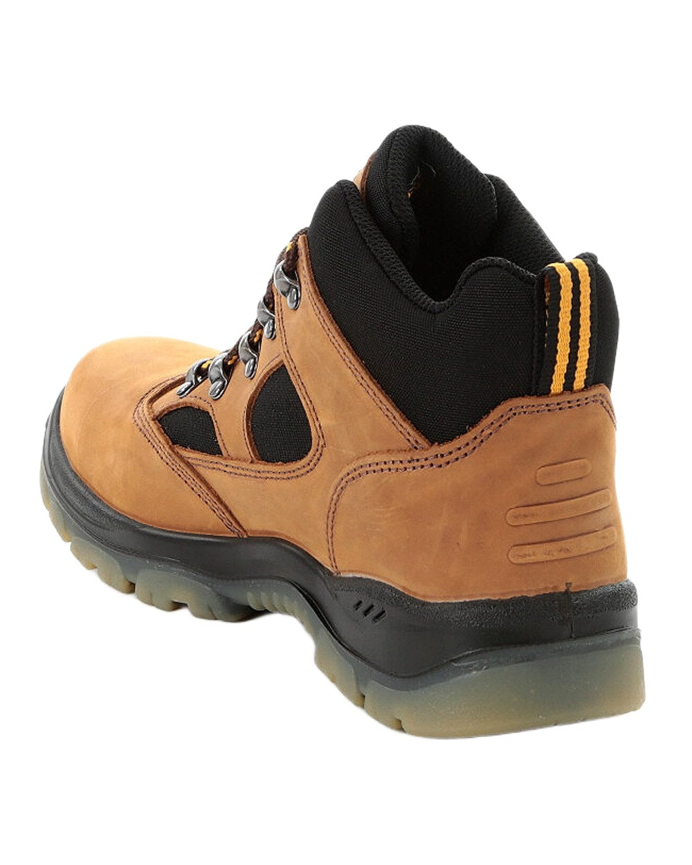 Brown Coloured DeWalt Challenger Waterproof Safety Hiker Boots on white background