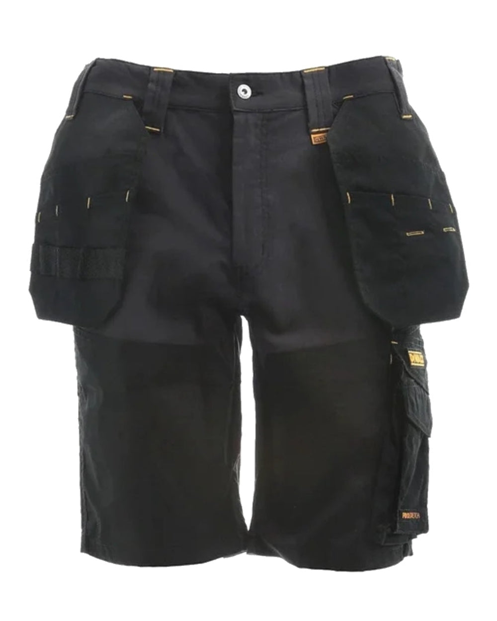 Grey Black Coloured DeWalt Hamden Shorts on white background