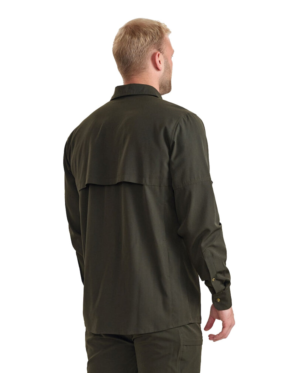 Forest Green coloured Deerhunter Canopy Shirt on white background