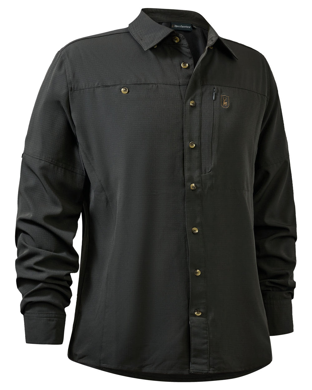 Forest Green coloured Deerhunter Canopy Shirt on White background