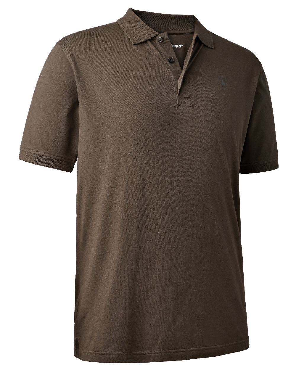 Brown Leaf coloured Deerhunter Christian Polo Shirt on white background