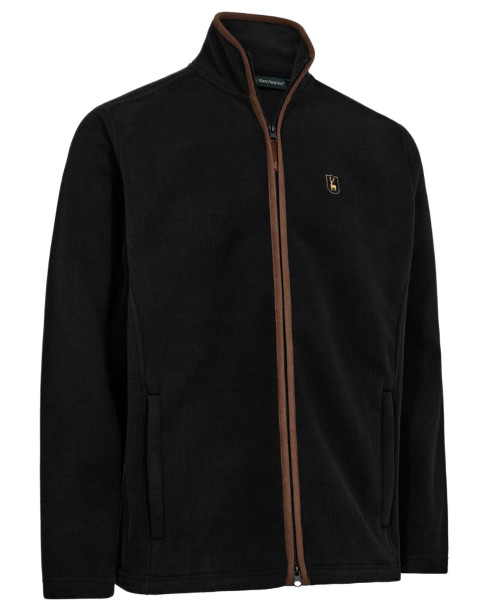 Anthracite Grey coloured Deerhunter Cumbria Fleece Jacket on white background