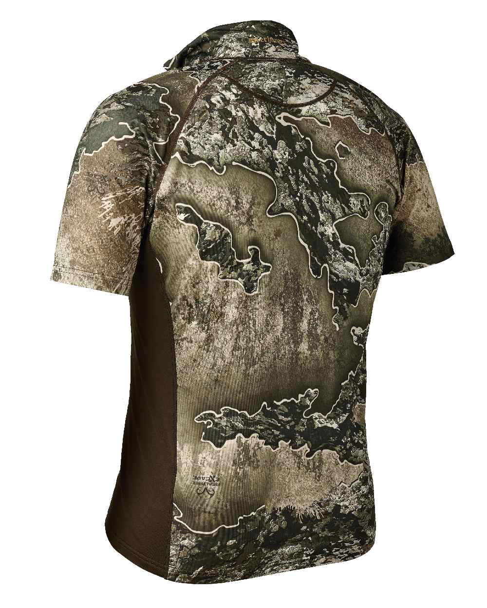 Realtree Excape coloured Deerhunter Excape Insulated T-Shirt with Zip-Neck on white background