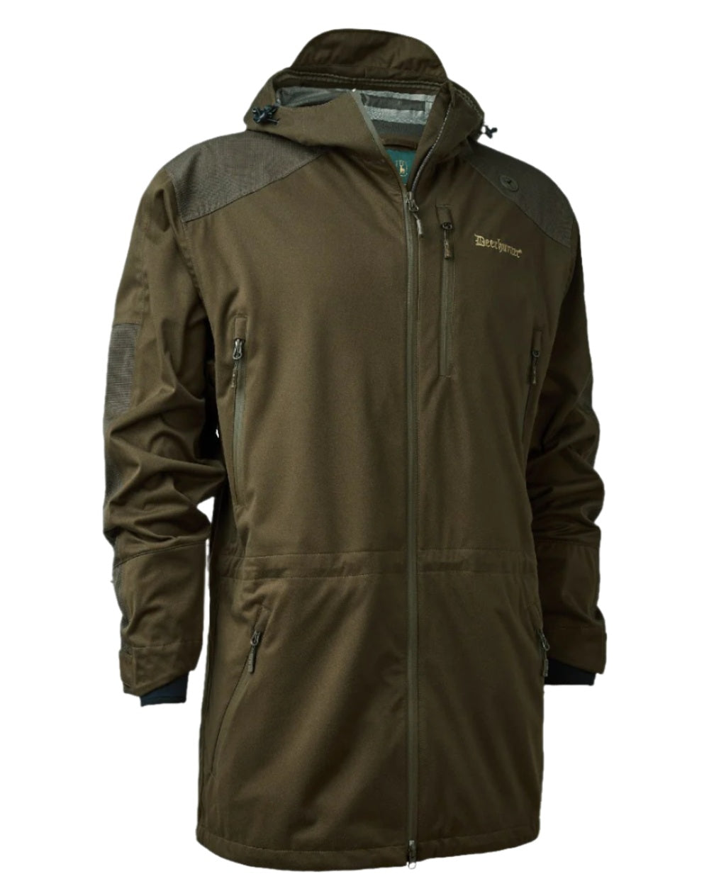 Art Green coloured Deerhunter Excape Waterproof Rain Jacket on white background