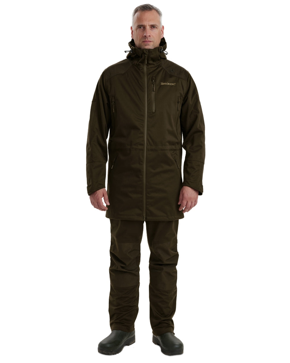 Art Green coloured Deerhunter Excape Waterproof Rain Jacket on white background
