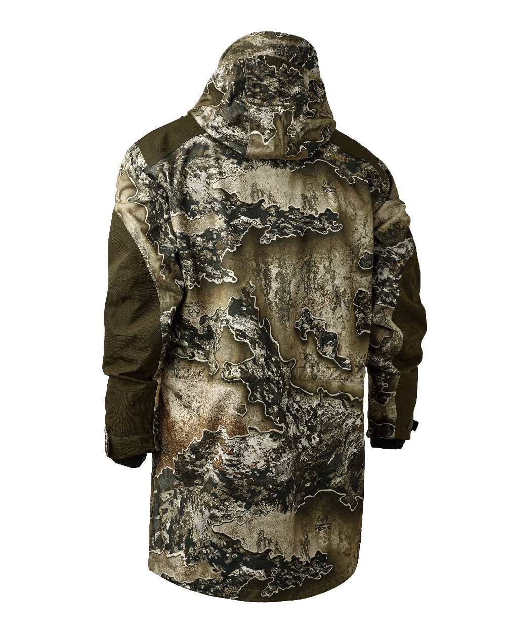 Realtree Excape coloured Deerhunter Excape Waterproof Rain Jacket on white background