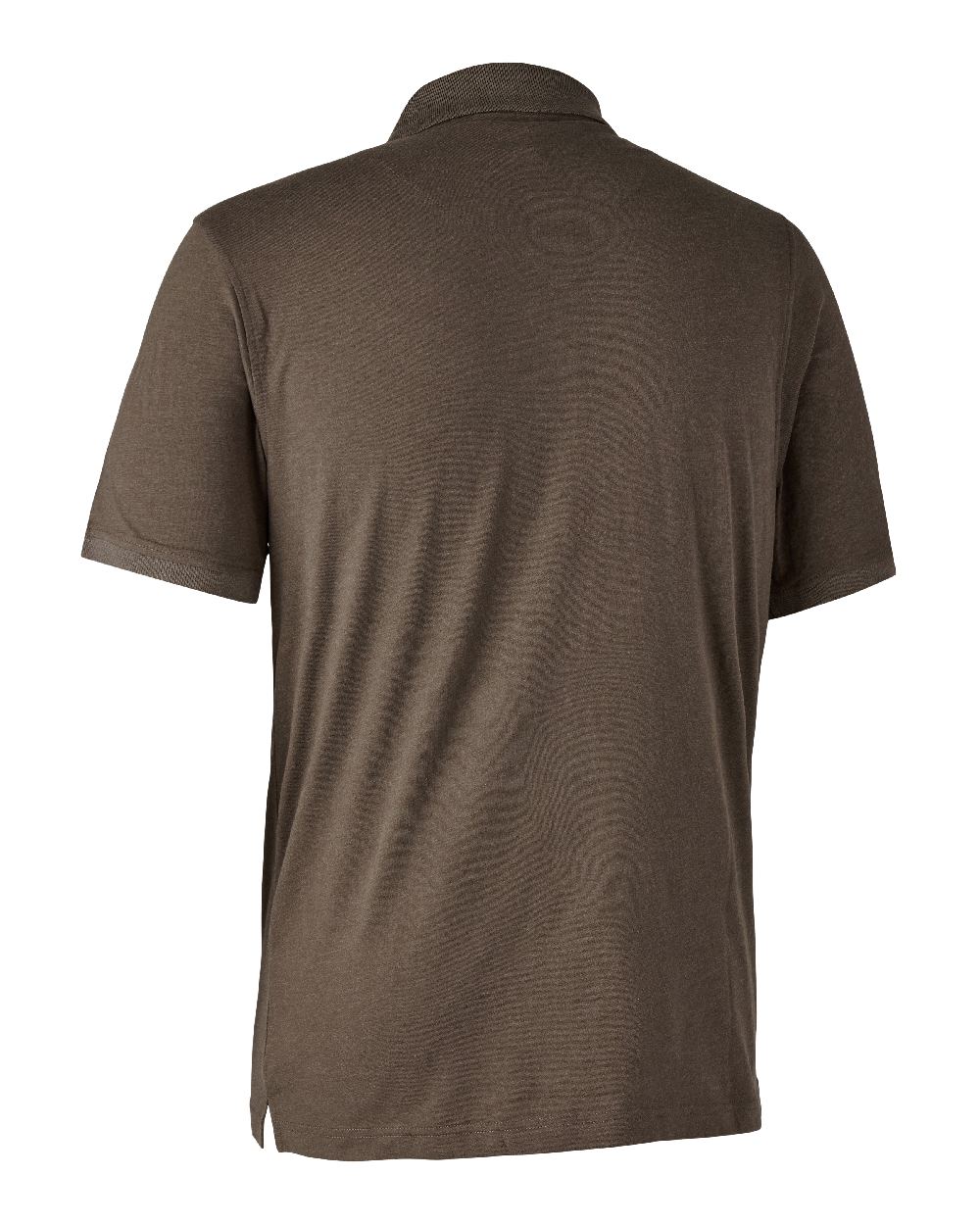 Brown Leaf Melange coloured Deerhunter Gunnar Polo Shirt on white background