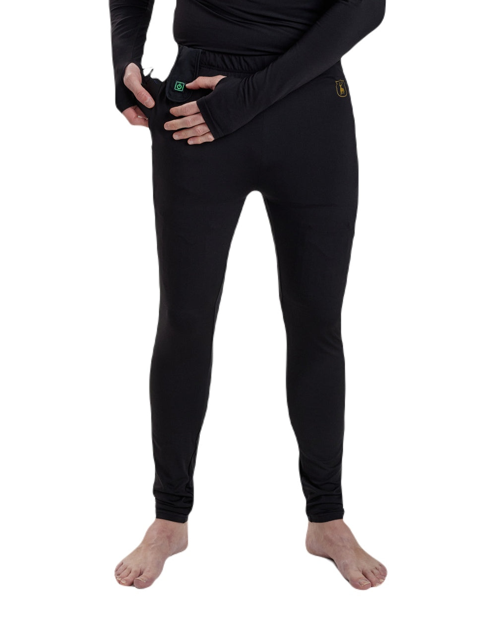 Black coloured Deerhunter Heat Long Johns on white background