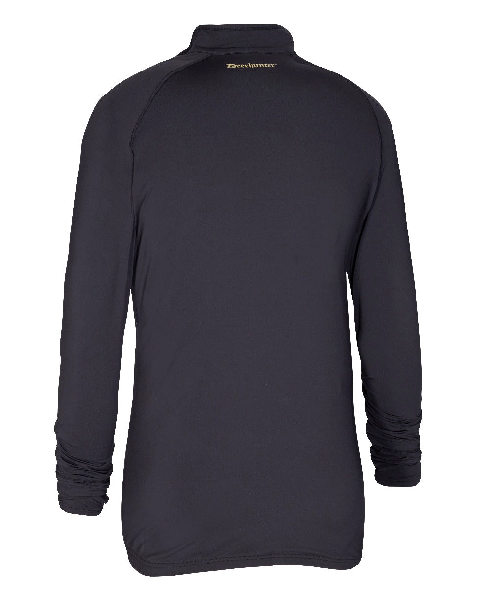 Black coloured Deerhunter Heat Undershirt with Zip Neck on white background