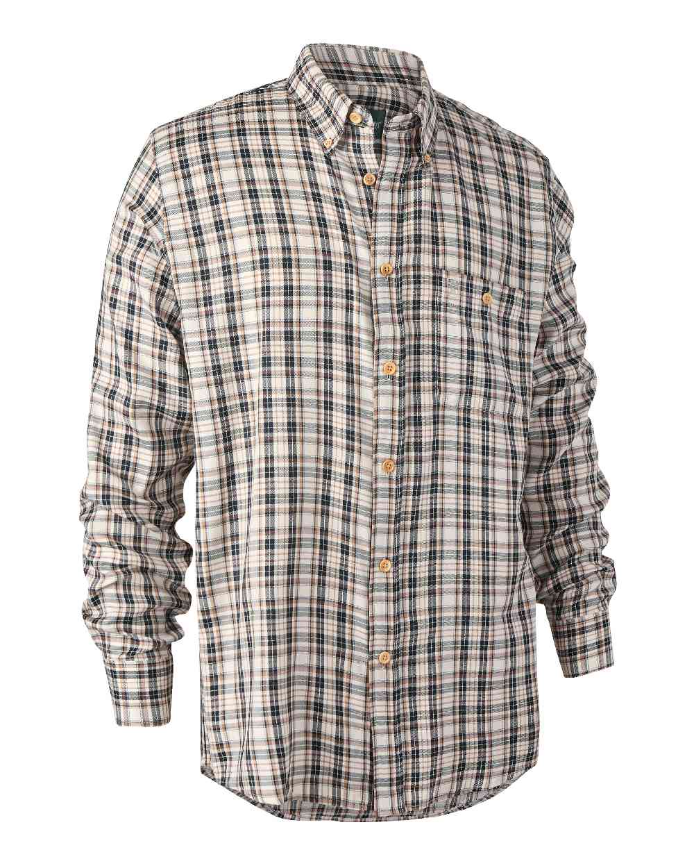 Blue Check coloured Deerhunter Jose Shirt on white background