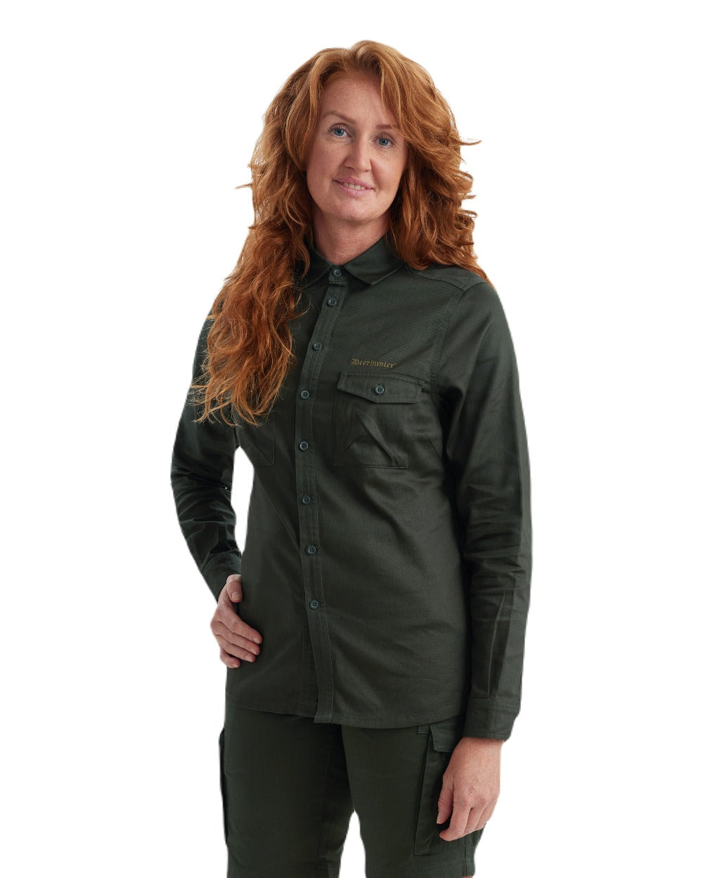 Timber coloured Deerhunter Lady Atlas Shirt on white background