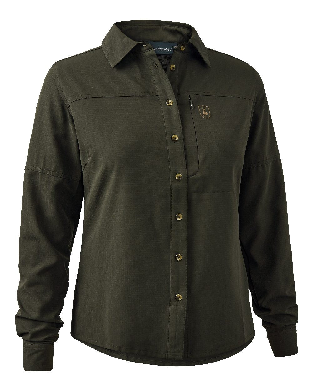 Forest Green coloured Deerhunter Lady Canopy Shirt on white background