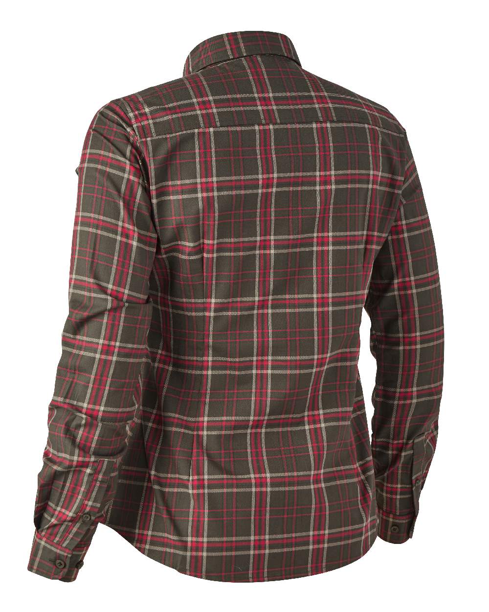 Green Check coloured Deerhunter Lady Elena Shirt on white background