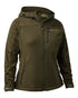 Art Green coloured Deerhunter Lady Excape Softshell Jacket on white background