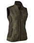 Graphite Green Melange coloured Deerhunter Lady Pam Bonded Fleece Waistcoat on white background