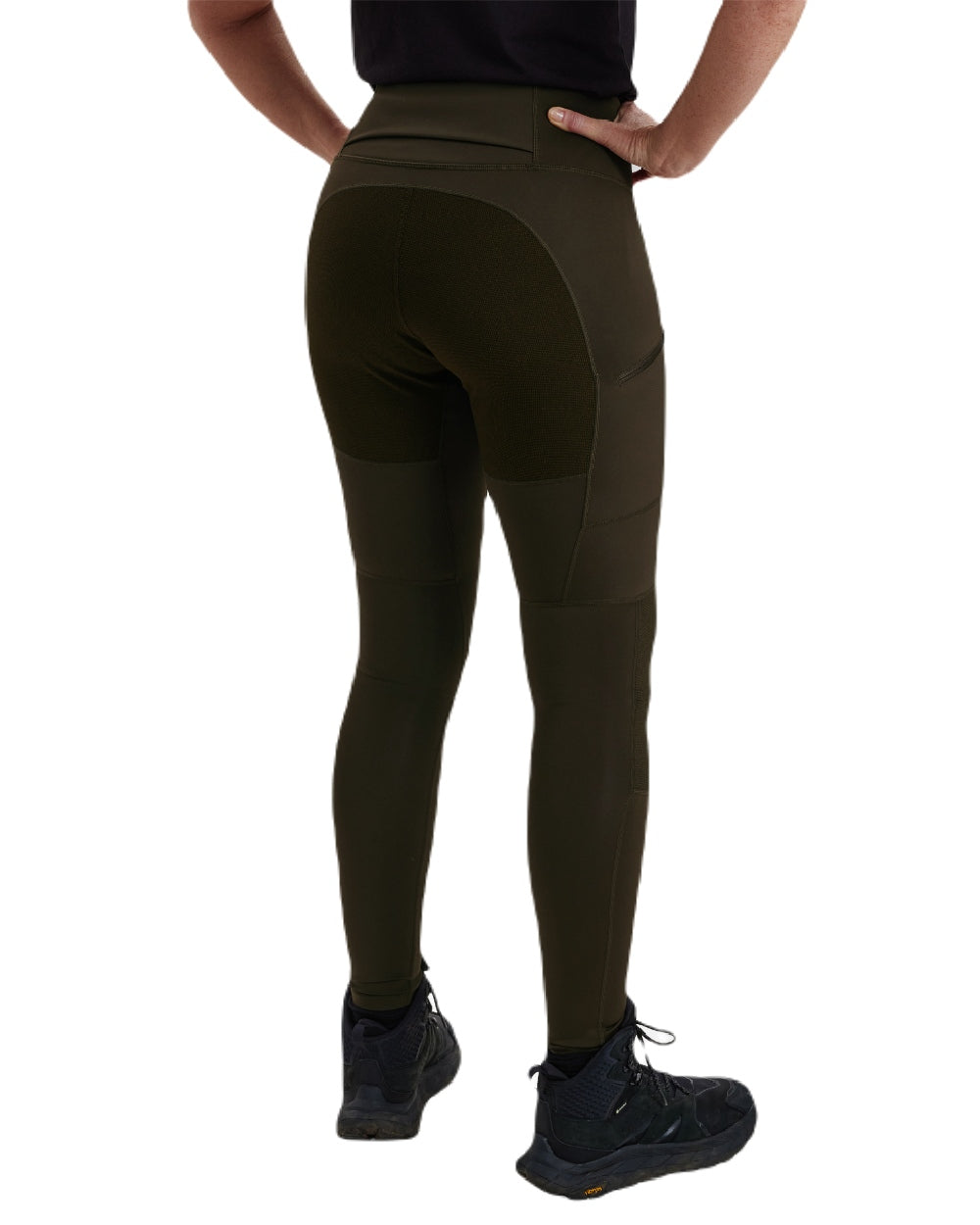 Art Green coloured Deerhunter Lady Reinforced Tights on white background