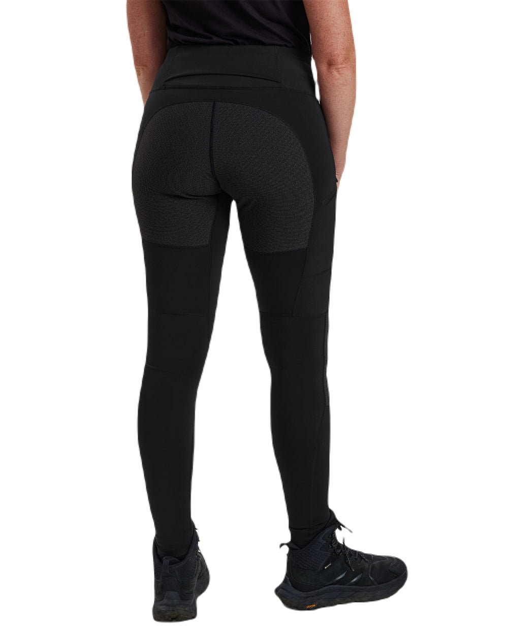Black coloured Deerhunter Lady Reinforced Tights on white background