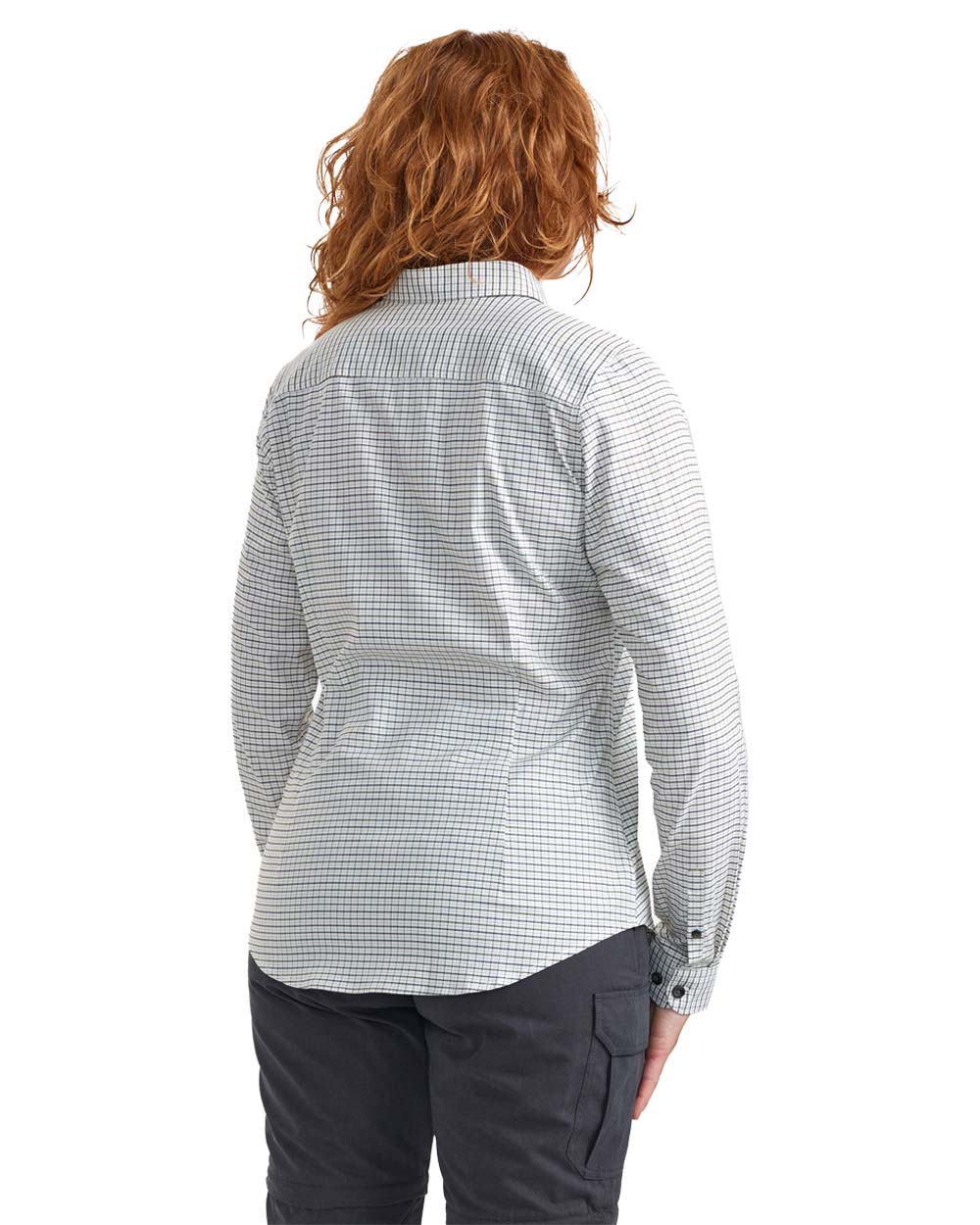Green Check coloured Deerhunter Lady Sara Shirt on white background