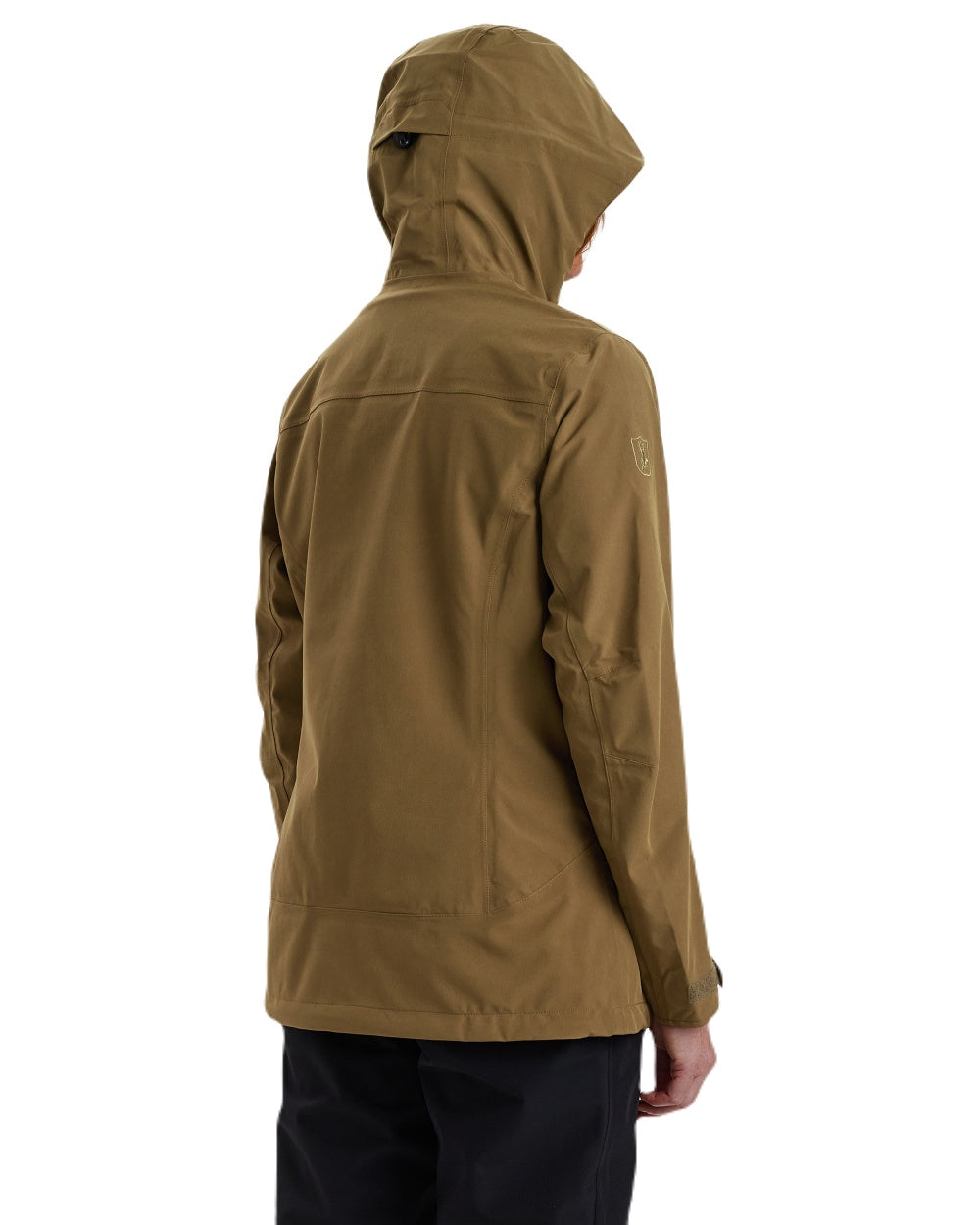 Butternut coloured Deerhunter Lady Sarek Shell Jacket with Hood on white background