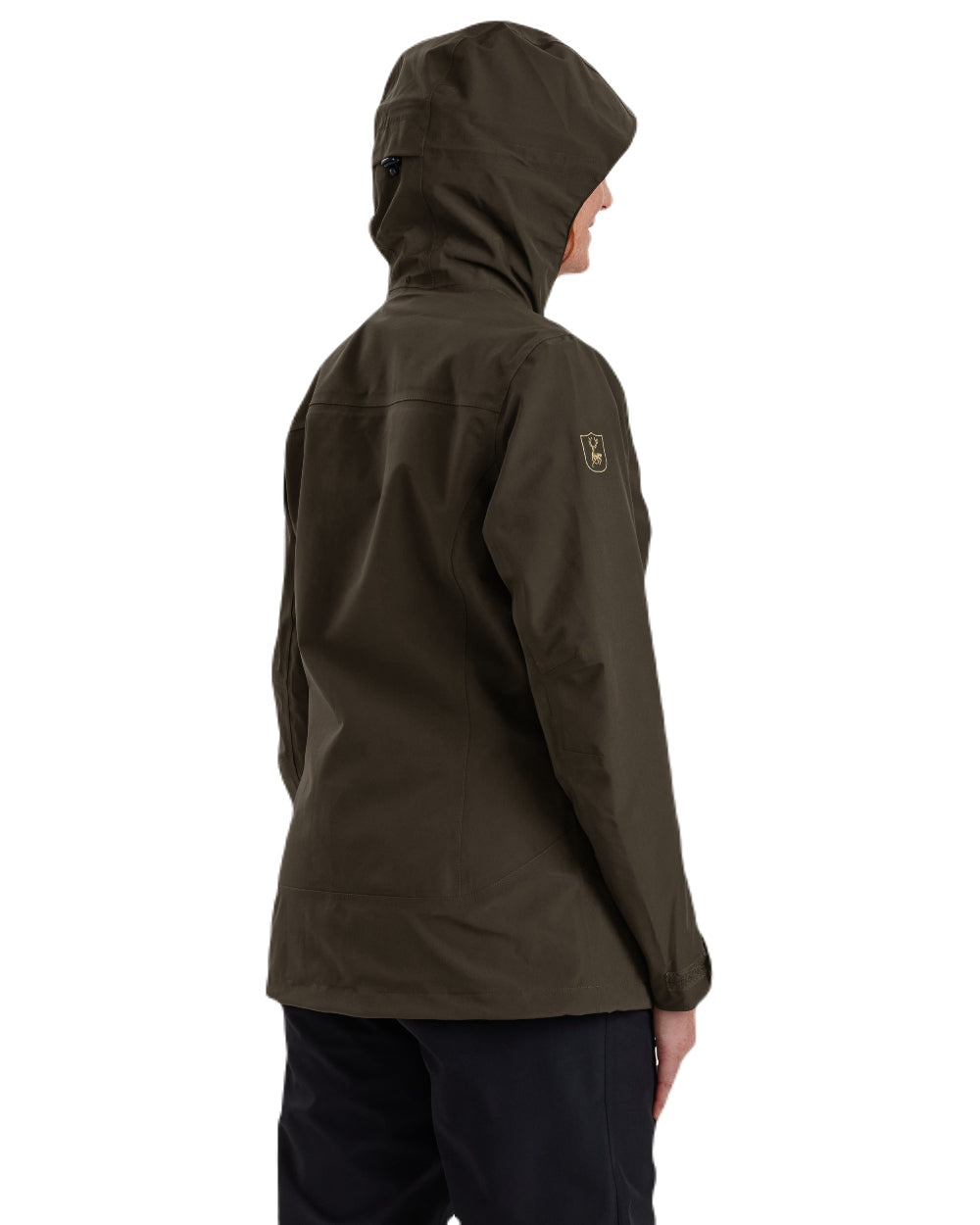 Fallen Leaf coloured Deerhunter Lady Sarek Shell Jacket with Hood on white background