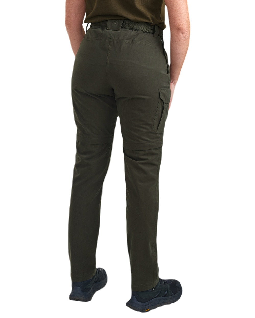 Timber coloured Deerhunter Lady Slogen Zip-Off Trousers on white background