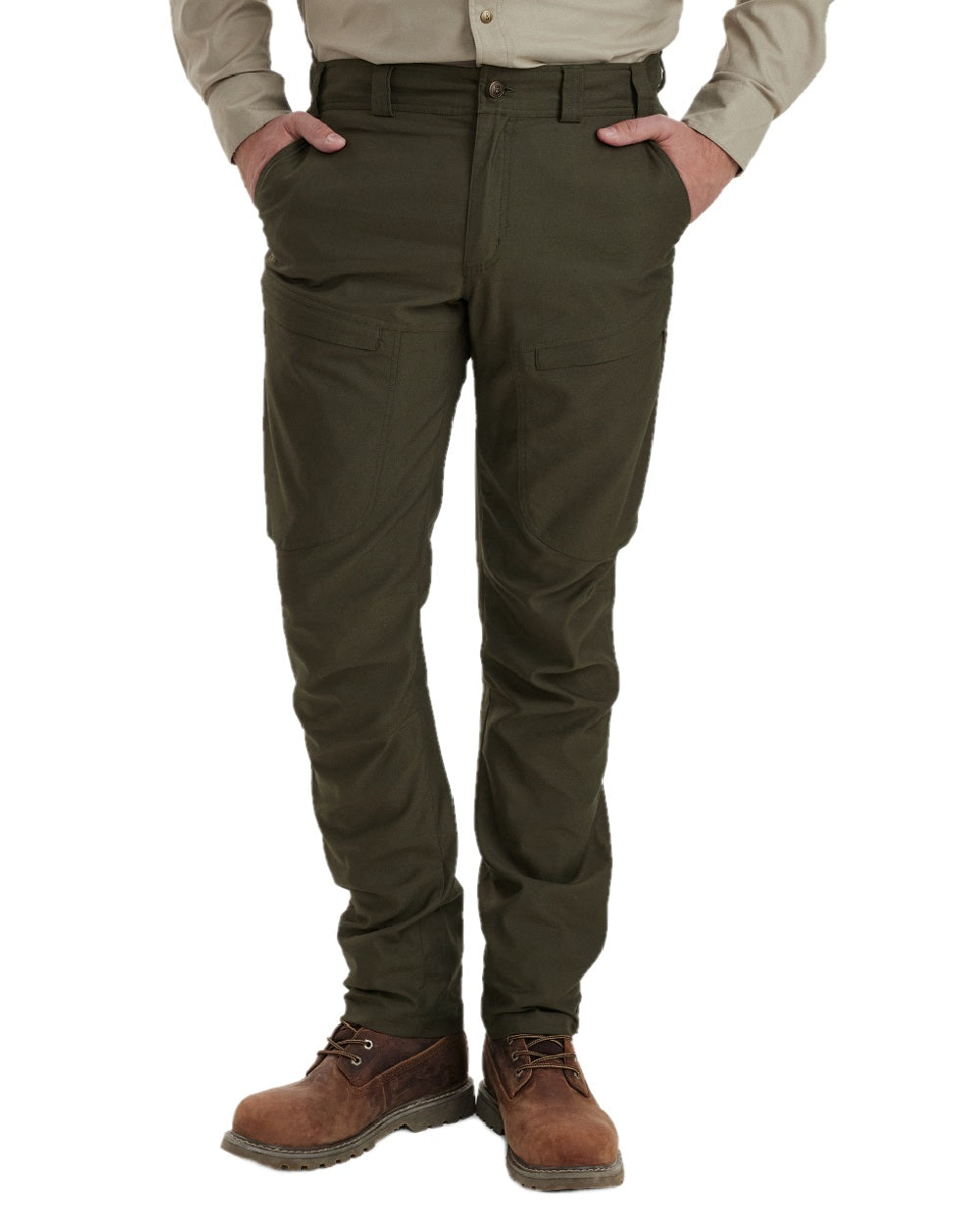 Forest coloured Deerhunter Matobo Trousers on white background