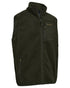 Forest Green coloured Deerhunter Mens Atlas Fleece Waistcoat on white background