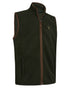 Forest Ember coloured Deerhunter Mens Cumbria Fleece Waistcoat on white background