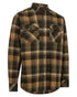Green Check coloured Deerhunter Mens Hayden Shirt on white background
