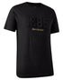 Black coloured Deerhunter Mens Jubilee T-Shirt on white background