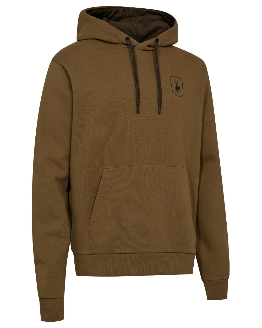 Butternut coloured Deerhunter Mens Logo Hoodie on white background