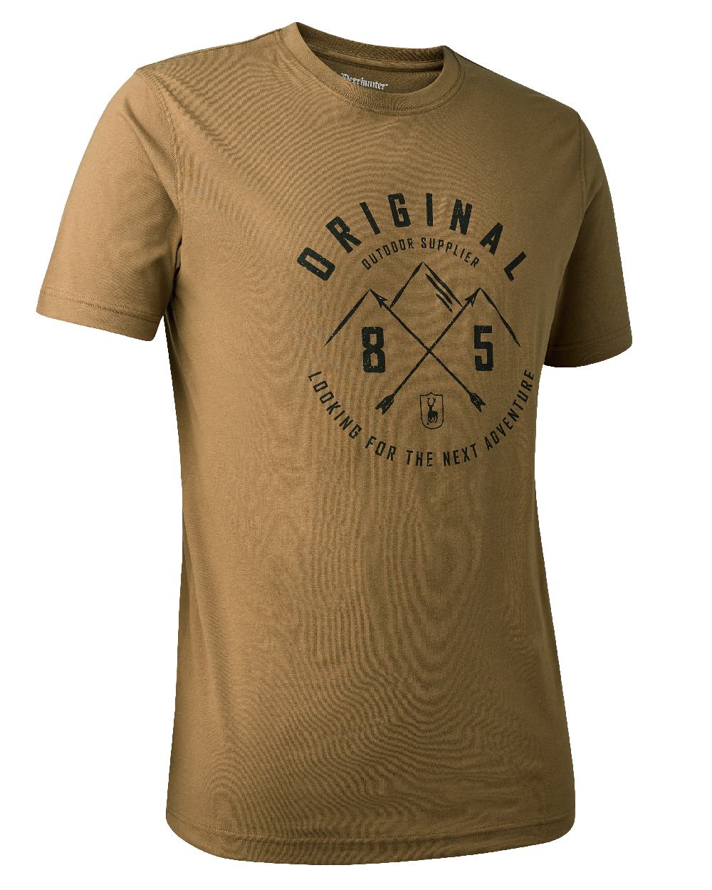 Butternut coloured Deerhunter Nolan T-Shirt on white background