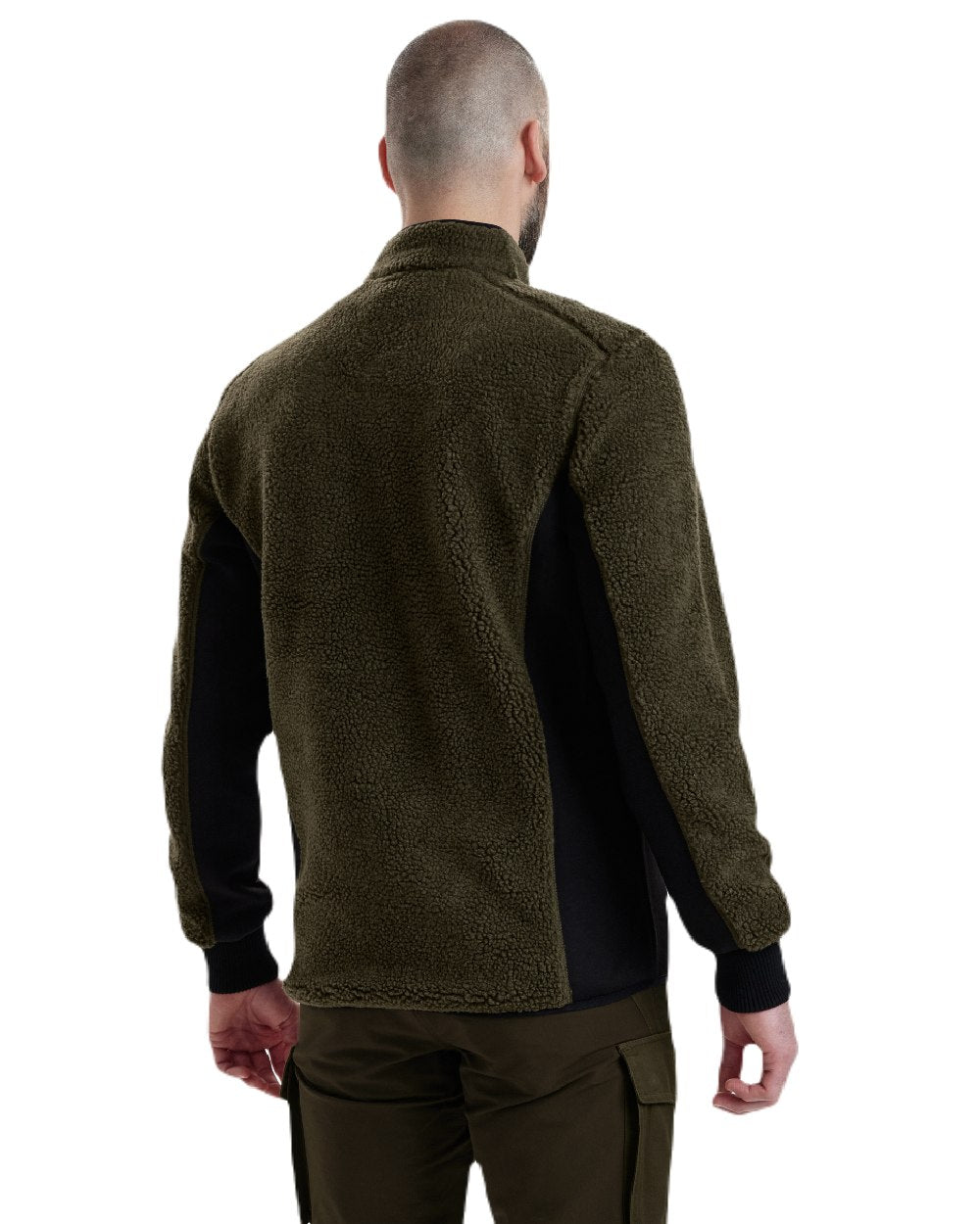Adventure Green coloured Deerhunter Rogaland Fiber Pile Jacket on white background