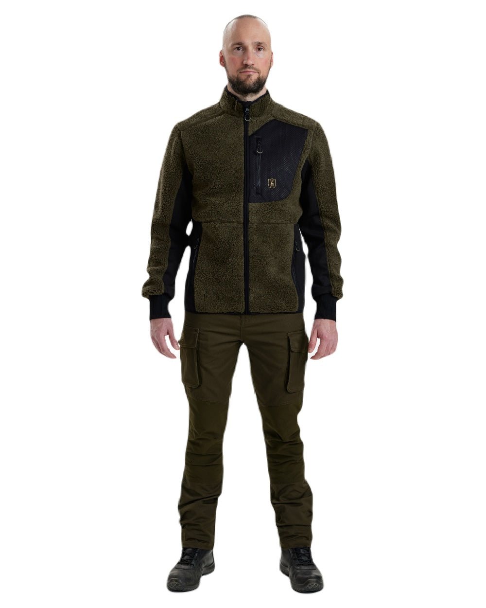 Adventure Green coloured Deerhunter Rogaland Fiber Pile Jacket on white background