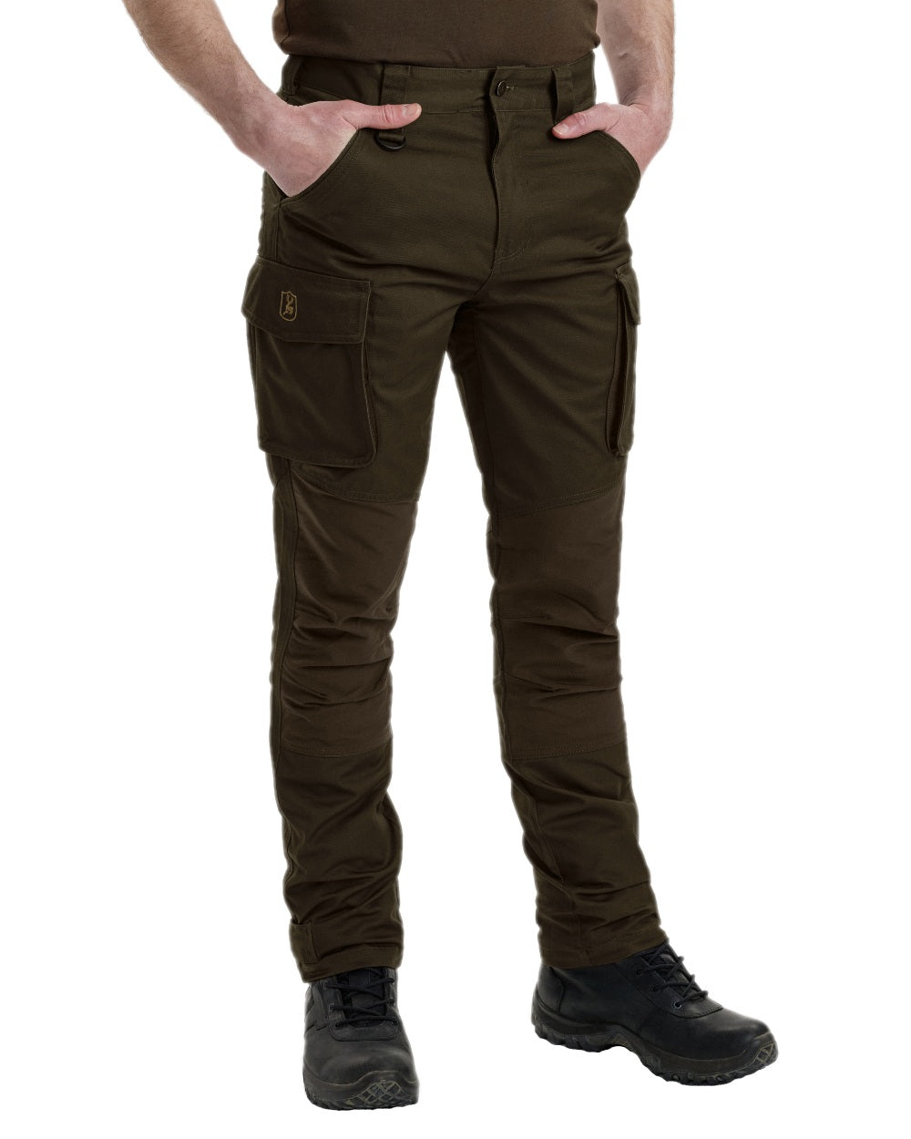 Fallen Leaf Coloured Deerhunter Rogaland Stretch Trousers on white background