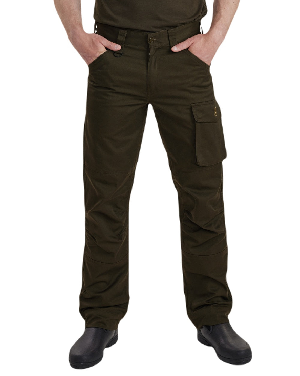 Adventure Green coloured Deerhunter Rogaland Trousers on white background