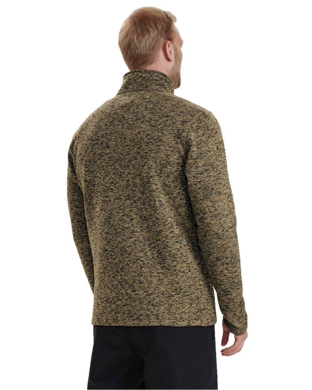 Butternut Melange coloured Deerhunter Sarek Knitted Jacket on white background
