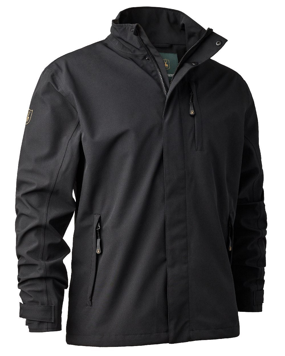 Black coloured Deerhunter Sarek Shell Jacket on white background
