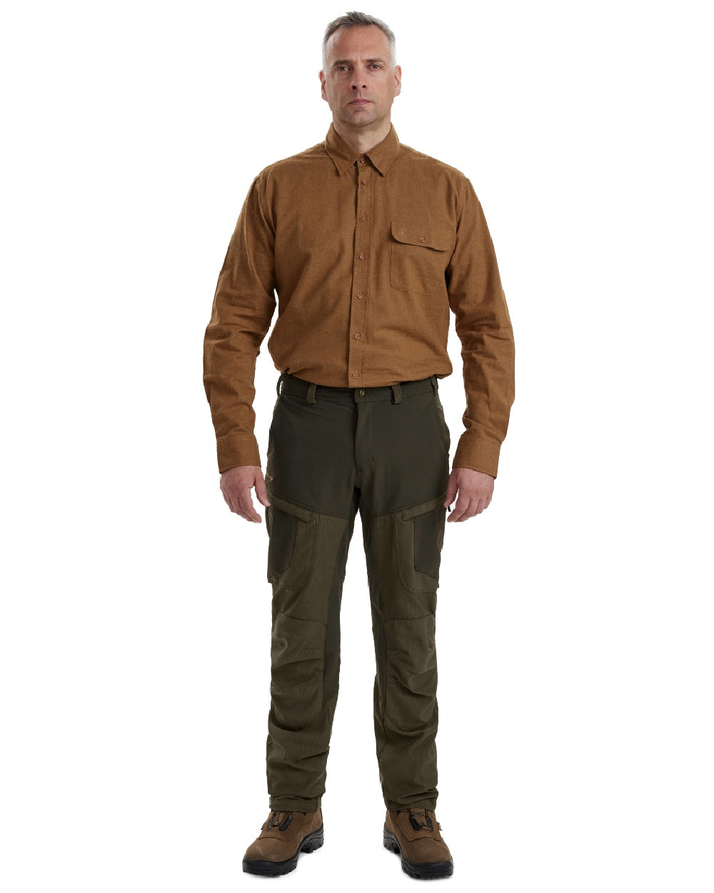 Palm Green coloured Deerhunter Strike Extreme Trousers on white background