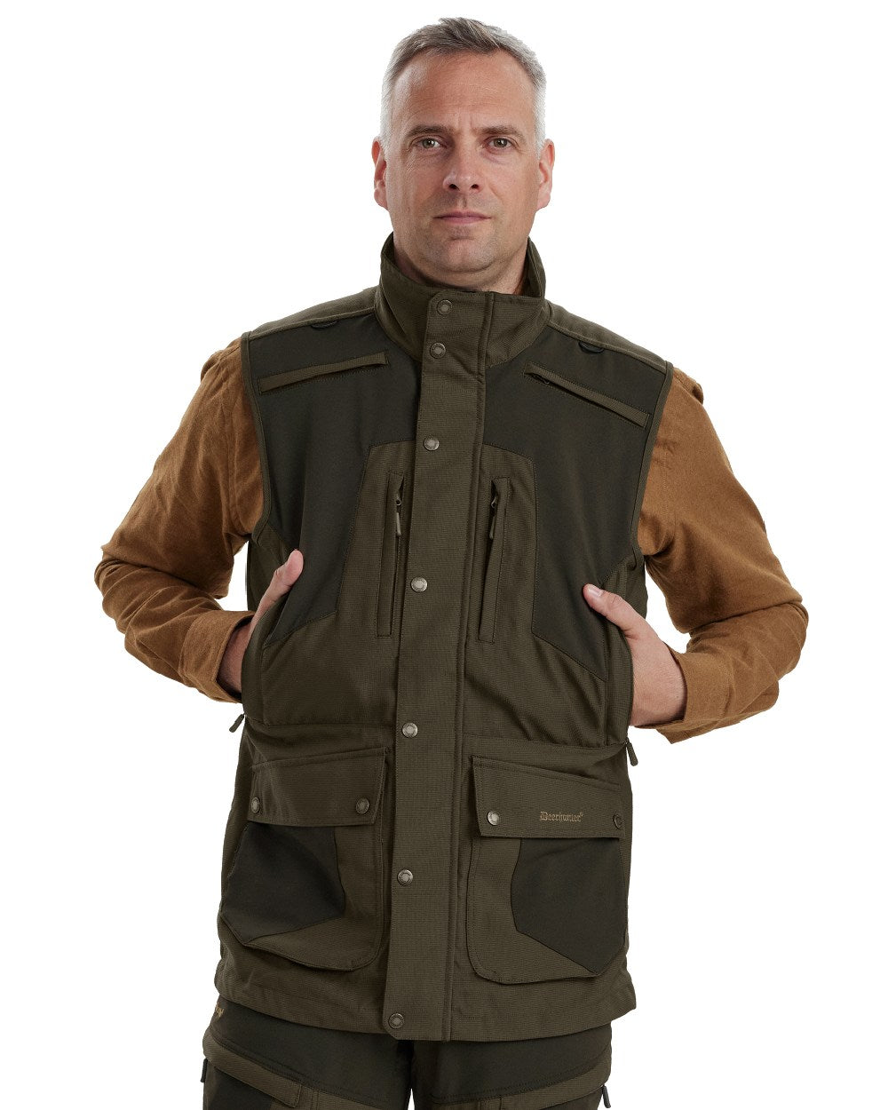 Palm Green coloured Deerhunter Strike Extreme Waistcoat on white background