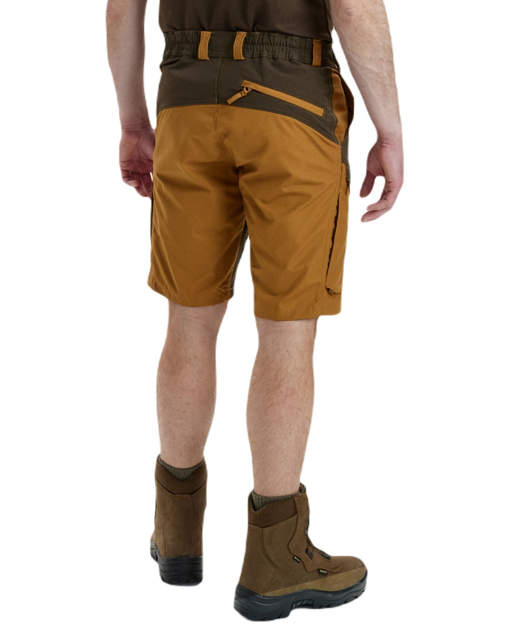 Bronze coloured Deerhunter Strike Shorts on white background